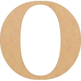 5 Inch Wooden Letter Unfinished Classic Times, Alphabet O Choose Wood Material, Blank Decorative Door Hanger, Unpainted Home Decor, DIY Wall Art