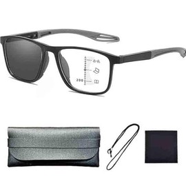 Reading Glasses for Men, Photochromic Multifocal Sports Ultra-Light Anti-Blue Light Glasses