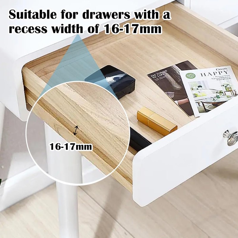 10 Pack Drawer Runners 298mm Drawer Slides White Plastic Cabinet