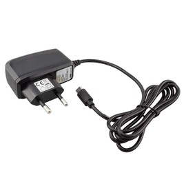 caseroxx Travel Charger for Doro Secure 580, 5030, 5516, 6030, 6040, 6050, 6520, 6530, 7060 Charging Cable Mains Charger in Black