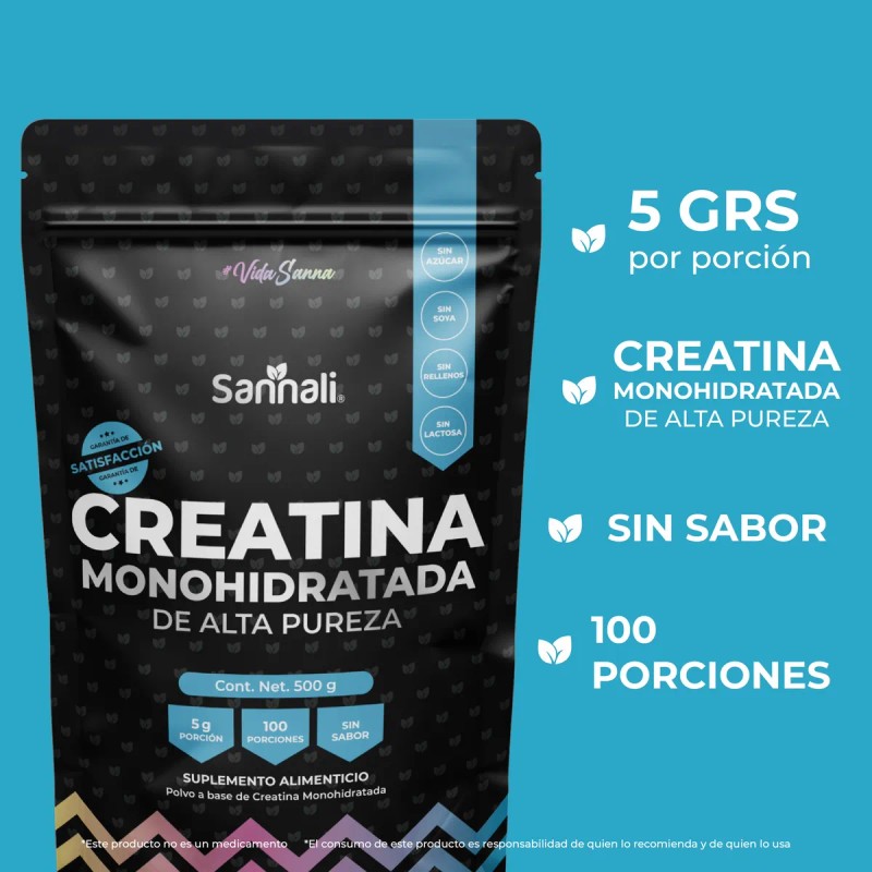 Sannali | Creatina Monohidratada De Alta Pureza Sin Sabor