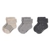 LÄSSIG Children's Terry Socks Set of 3 Grey Size 19-22