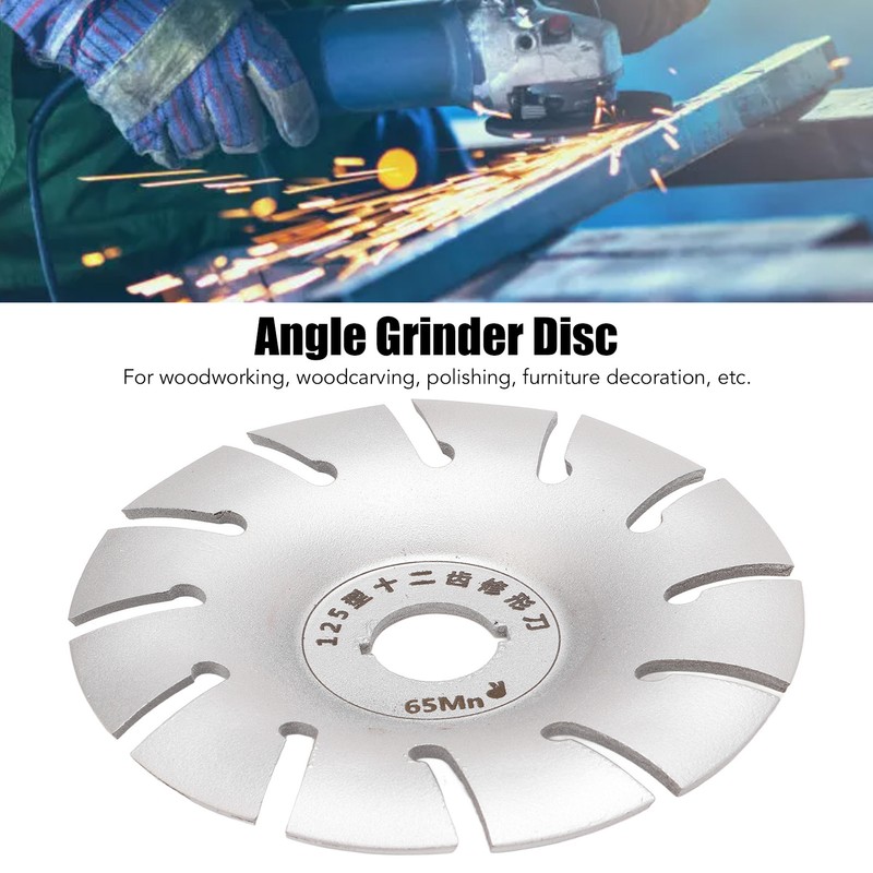 Wood Carving Disc Shaping Wheel 125mm Stainless Steel 12T Accessory