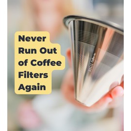 Quell Reusable Stainless Steel Coffee Filter for Chemex – Perfect fit for 6, 8, & 10 Cup | Revive Your Ritual with a Bold New Flavor Profile and Produce Zero Waste – Designed by Chemex Enthusiasts