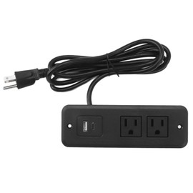 Recessed Power Strip 4 IN 1 Furniture Recessed Power Strip, Multi Outlets Power Socket US Plug 125V Type C 20W for L Shaped Corner Table Side Table, Hidden Embedded Power Strip