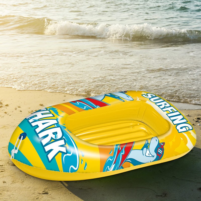 Mondo Toys Surfing Shark Boat - Inflatable Base Dinghy for