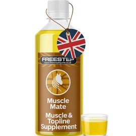 Freestep Muscle Mate – Horse Muscle Builder with Rice Bran Oil | 1200mg Gamma Oryzanol per 15ml | Supports Topline, Strength, Coat & Recovery