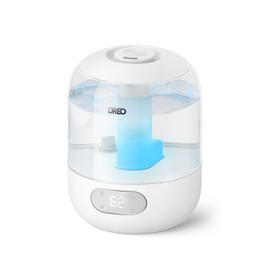 Dreo Humidifiers for Bedroom, Cool Mist Ultrasonic Humidifiers with Oil Diffuser, 30Hr Runtime, Top Fill 3L Tank, Humidity Sensor, Night Light for Baby, Nursery, 360° Nozzle for Plants and Home, White