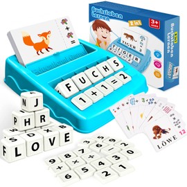 Montessori Flashcard Toy, Reading Learning, Jinxful Children's Toy from 3 4 5 6 7 8 Years Boys Girls, Letters Educational Games from 3-8 Years, Skills, Reading