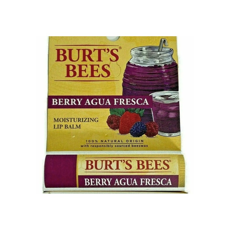 1 New Burt's Bees BERRY AGUA FRESCA (Acai) 100% Natural
