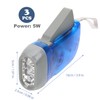 Angoily 3Pcs Hand Crank Flashlight,Wind Up Torch LED Flashlight,Hand Crank