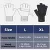 Fingerless Gloves Men - Wool Thermal Fleece Knit Mitten Warm