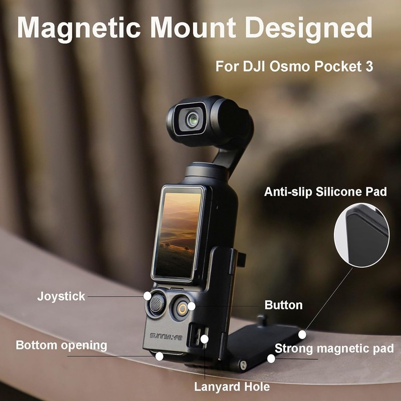 Magnetic Mount Stand Compatible with DJI Osmo Pocket 3, Upgraded