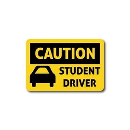 Magnet Me Up Student Driver Magnet Decal, 4x6 Inches, Heavy Duty Automotive Magnet for Car Truck SUV, Mailbox, Any Magnetic Surface, Perfect for Learning How to Drive and New Drivers, Crafted in USA