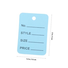 DOITOOL 1000pcs Writable Price Tags with String Hanging Jewelry Labels for Clothing and Accessories Preprinted Fields for Easy Inventory Management and Pricing Display