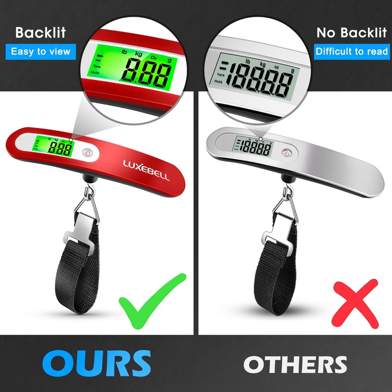 Digital Luggage Scale Gift for Traveler Suitcase Handheld Weight Scale
