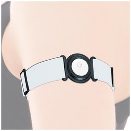 DiaBrothers Freestyle Libre 3 Fixation Strap Holder with Adjustable Bracelet – Holder: Black – Bracelet: White – Size: M (25-35 cm)
