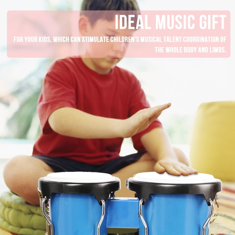 Soulmate Bongo Drum 4'' and 5'' Set for Adults Beginners,
