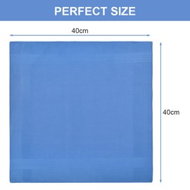 Aomig Men's Handkerchiefs, 12 Pack Large Cotton Gents Hankies Set, Mens Premium Handkerchiefs Pocket Square Hankies for Men and Women, Classic Hankie for Grooms, Weddings, Prom, Celebration, Party…
