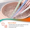 RECOHOME Reusable Long Silicone Cooking Chopsticks with Spoon 12 Inches
