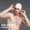 Silicone Swim Cap, 3D Ergonomic Desig Bathing Cap Ideal for