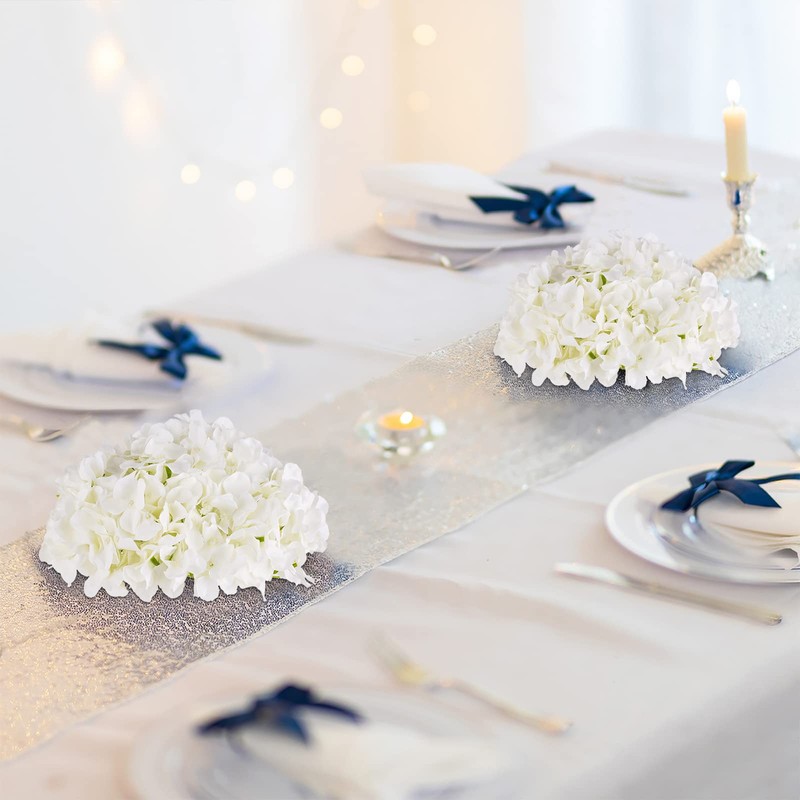 BLOSMON Hydrangea Artificial Flowers Ball Centerpieces 6 Pcs Fake Flowers