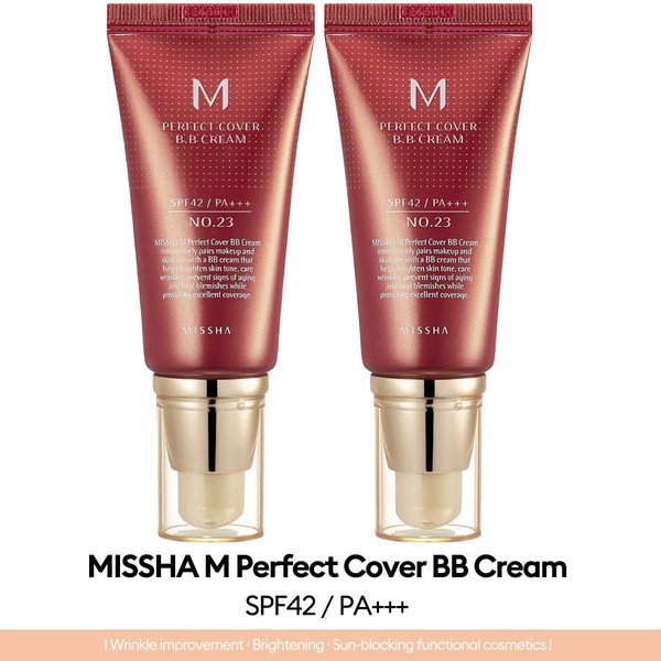 Missha M Perfect Cover BB Cream SPF 42 No.23 (Natural Beige) (2-Pack)