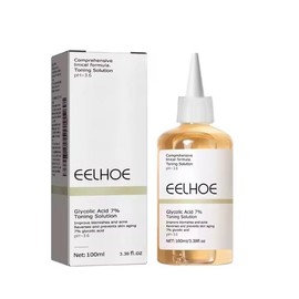 Acido glicolico 7 EELHOE - Solucin tonificante - reafirmante, arrugas, cuidado de la piel - Facial brillante.                                         