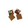 Batik Quilted Fabric Coasters with Earth Tone Patchwork
