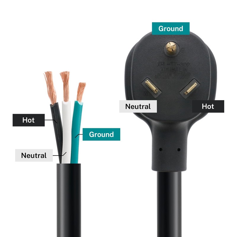 FIRMERST 3 Prong Replacement 30 amp RV Power Cord 30