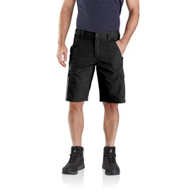 Carhartt Men's Rugged Flex Relaxed Fit Ripstop Cargo Work Utility Shorts, black