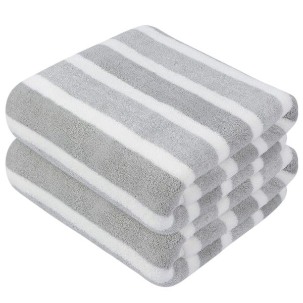 KinHwa Beach Towel Sand-Free Bath Towels Beach Towels Large XXL Microfibre Bath Towel Beach Towel Quick Drying & Lint-Free Sauna Towels Lightweight & Absorbent Microfibre Towel Light Grey 76 cm x 152