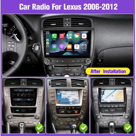 Android Car Radio for Lexus IS250 IS300 IS350 2006-2012 Stereo Upgrade Compatible with Wireless Apple Carplay Android Auto, 10.1inch Touch Screen Radio with in-Dash Bluetooth WiFi GPS SWC MIC