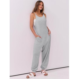 ANRABESS Women's Casual Jumpsuits Summer Sleeveless Stretchy Romper Harem Pants Loose Jumpers Overalls Trendy Outfits X-Large