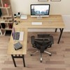 DlandHome L-Shaped Desk Large Corner Desk Folding Table Computer Desk