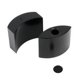 Restaurantware-RW Base 2 Ounce Salt And Pepper Shaker Set, 1 Durable Embracing Salt And Pepper Set - Dishwashable, Refillable, Black Steel Salt And Pepper Kit For Restaurants Or Pizzerias