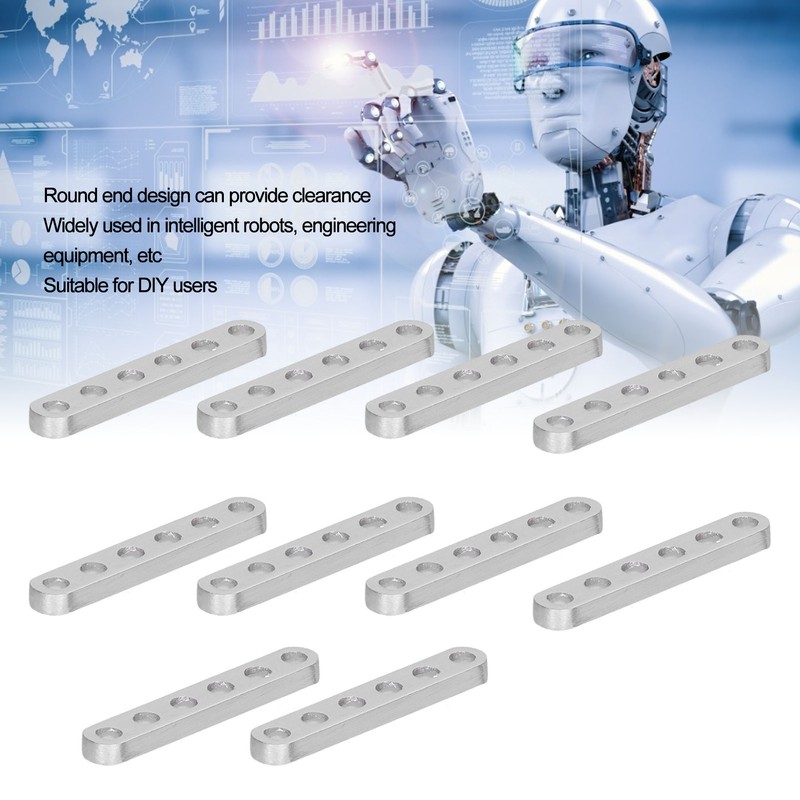 10pcs Flat Straight Braces Fixing Aluminum 4 X 8mm Connect