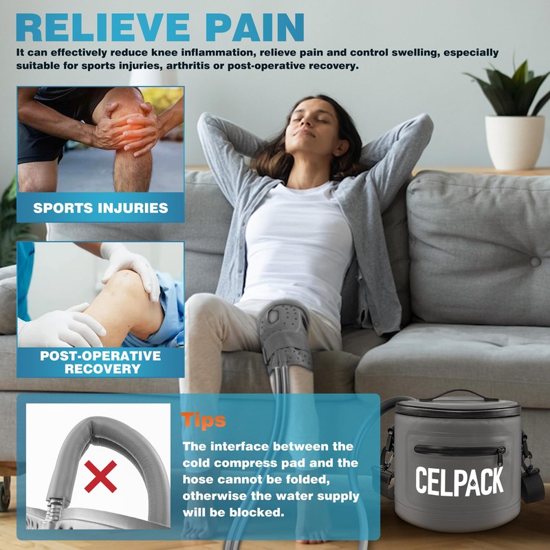 Portable Ice Therapy Machine for Post-Operative Recovery, Sports Injuries, Knee