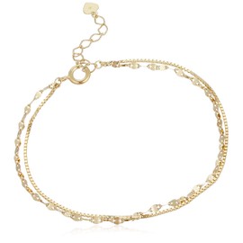 VA VENDOME AOYAMA SV925 GS_B0092LSSI Chain Bracelet, Yellow Gold