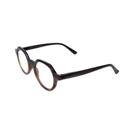 Calabria Elite Designer Reading Glasses +3.50 Black Grey Stripes/Brown Demi Womens Vintage Readers Stylish Trendy Eyeglasses