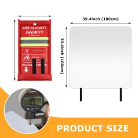 FIREWESS Emergency Fire Blanket, 4Pack Fiberglass Flame Retardant Fire Blankets Emergency for Home, Kitchen, Car, Office, Grill, 39.4X 39.4inch Fire Extinguisher Blanket