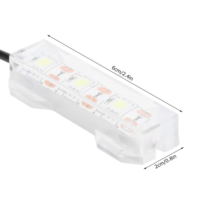 Underwater Light, USB Charging Plastic Portable LED Aquarium Light, 2.4X0.8Inch