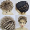 CZLHLZ Women's Fashion Short Synthetic Wigs Pixie Cut Blonde Ombre
