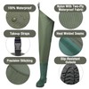 FISHINGSIR HISEA Hip Waders Waterproof Hip Boots for Men and Women with Boots Lightweight Bootfoot Cleated 2-Ply Nylon/PVC Fishing Hip Wader Brown & Green Size 12