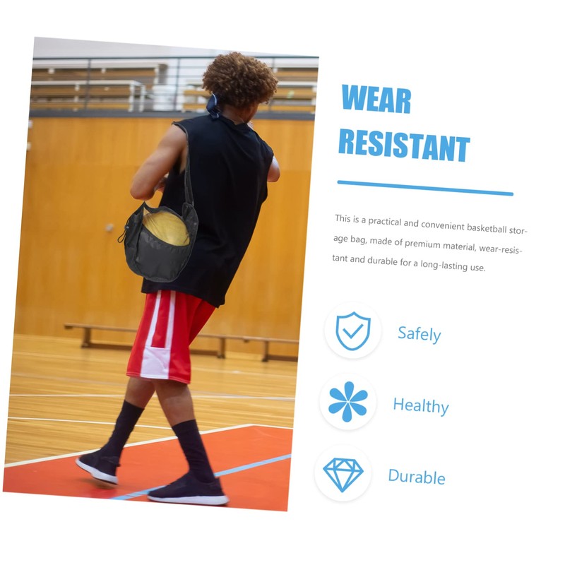 CORHAD Portable Basketball Bag Durable Mesh Sports Ball Carrier Convenient