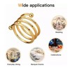 12pcs Napkin Ring Spiral Washable Decorative Metal Napkin Holder Ring