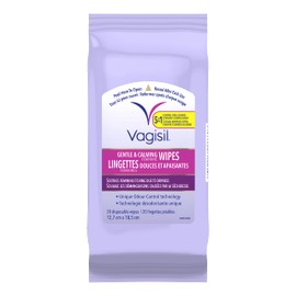 Vagisil Wipes, Anti-Itch Feminine Vaginal Wipes, Gentle and Calming for Itch Relief with Odour-Control, 20-Count
