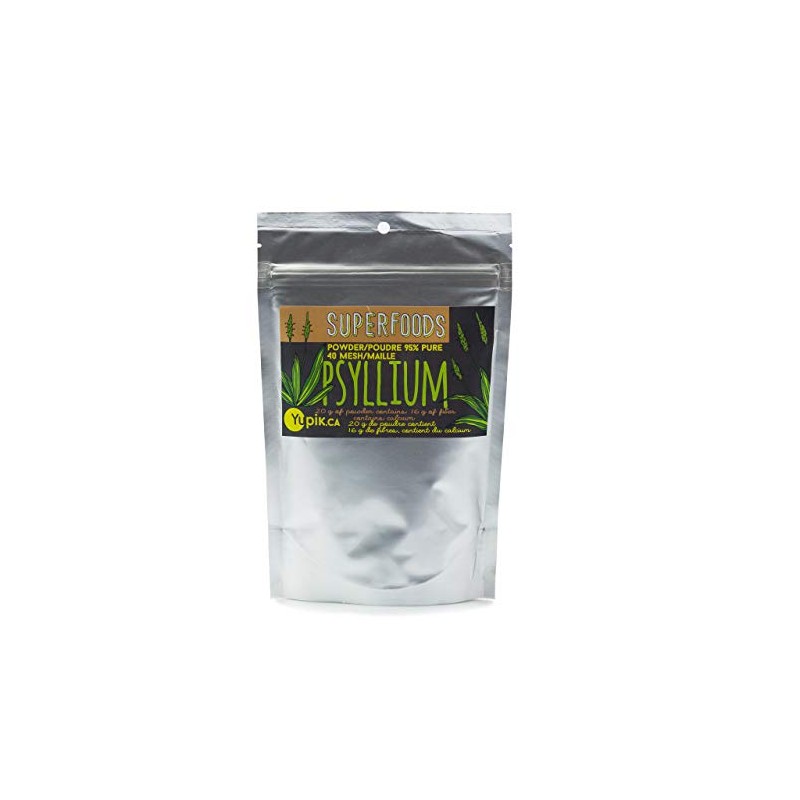 Yupik Organic Psyllium Husk Powder 95-Percent 40 Mesh, Non-GMO, Vegan,