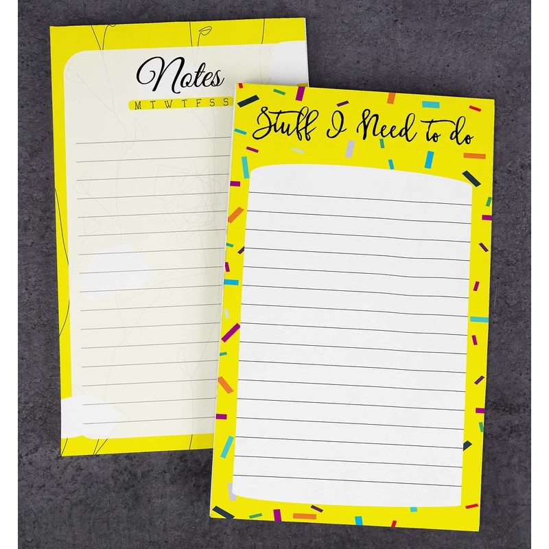 Inkdotpot Pack Of 2 Daily Planner List Undated Notepads, Memo