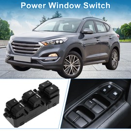 A ABSOPRO Power Window Switch Front Left Driver Side Window Control Switch for Hyundai Tucson 2016-2021 Black
